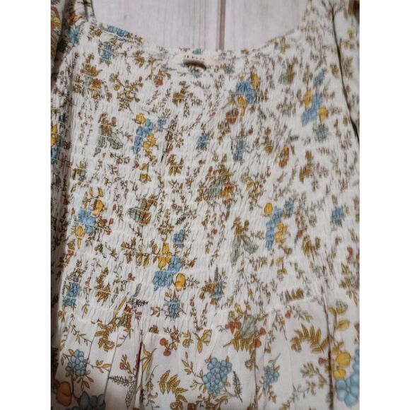 A.n.a Dress Ladies Medium White Yellow Floral Boho Cottagecore Maxi‎ - Picture 5 of 9